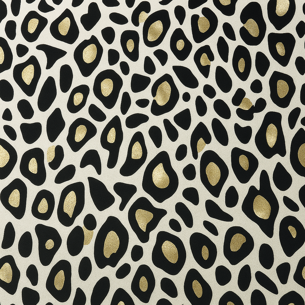 Gold Foil Leopard Print Viscose Jersey Fabric – Sold by the Metre - Vératex Fabrics