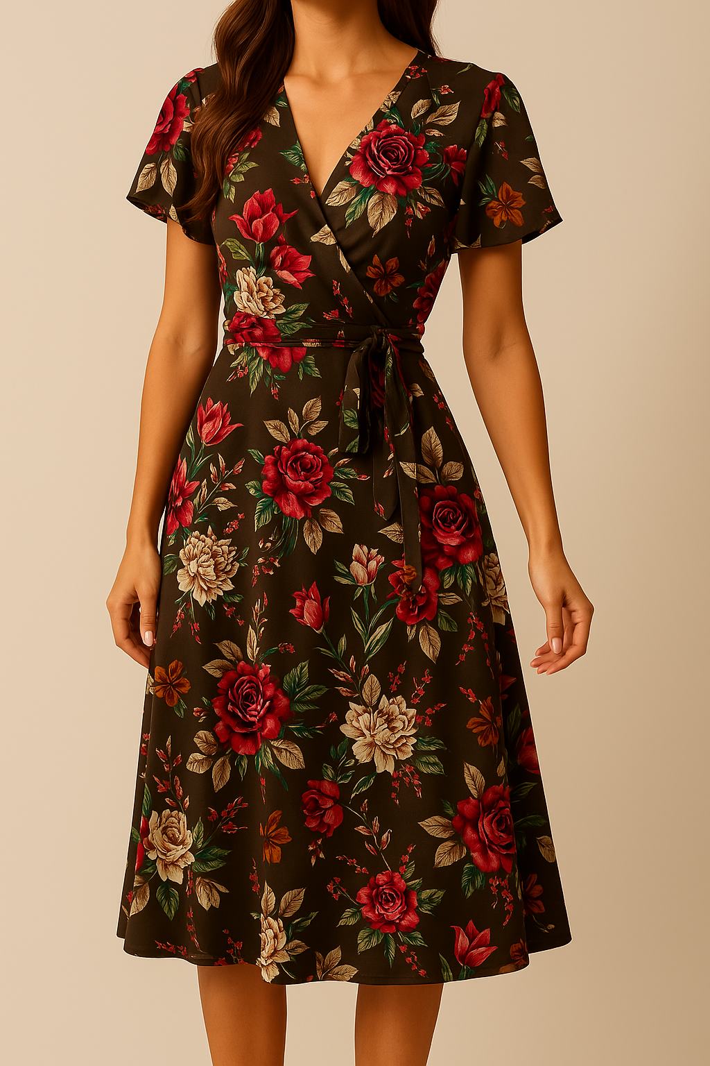 Chocolate Rose Garden ITY Fabric – Sold by the metre" - Vératex Fabrics