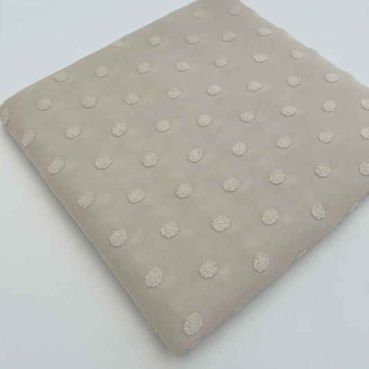 Stone Pom Chiffon – Sold by the metre - Vératex Fabrics