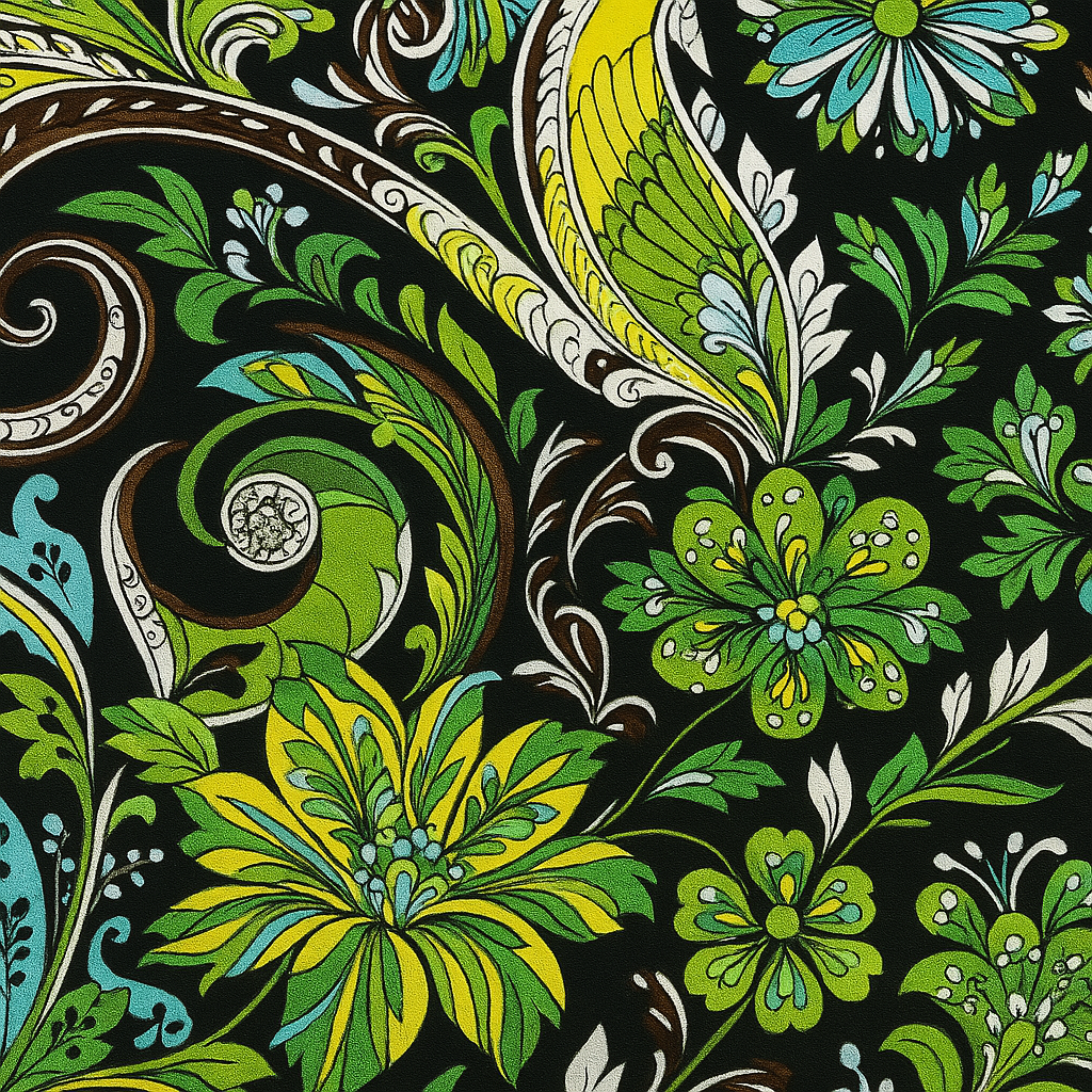 Green Floral Satin Fabric – Sold by the Metre - Vératex Fabrics