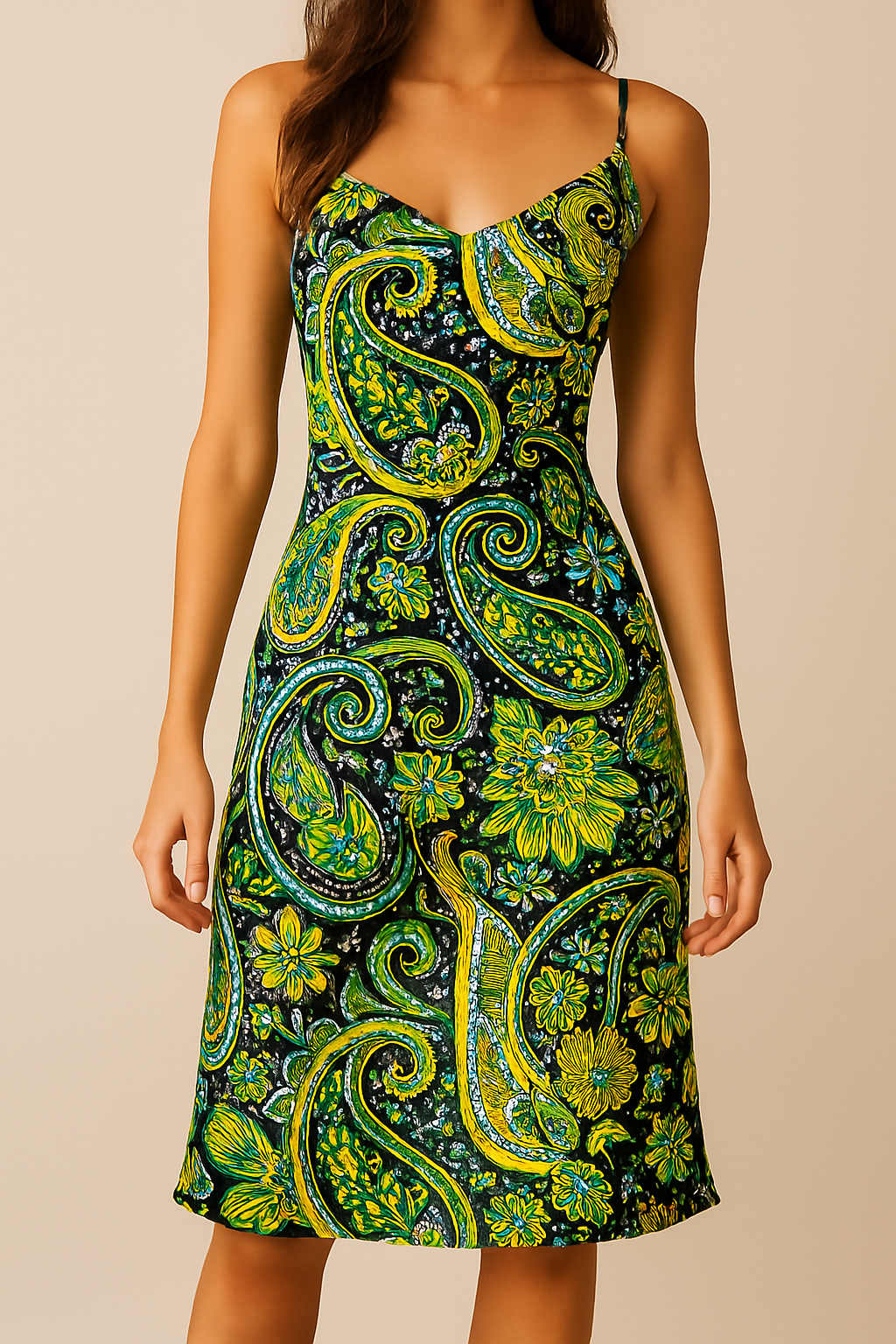Green Floral Satin Fabric – Sold by the Metre - Vératex Fabrics