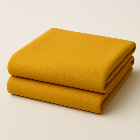 Mustard Scuba Crepe Fabric – Stretch Double Knit – Sold by the Metre - Vératex Fabrics