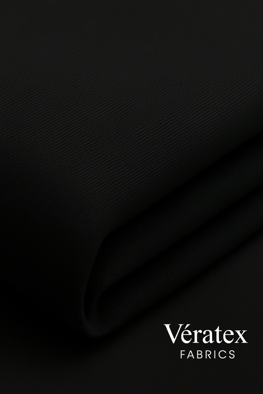 Black Bengaline Fabric – Sold by the Metre - Vératex Fabrics