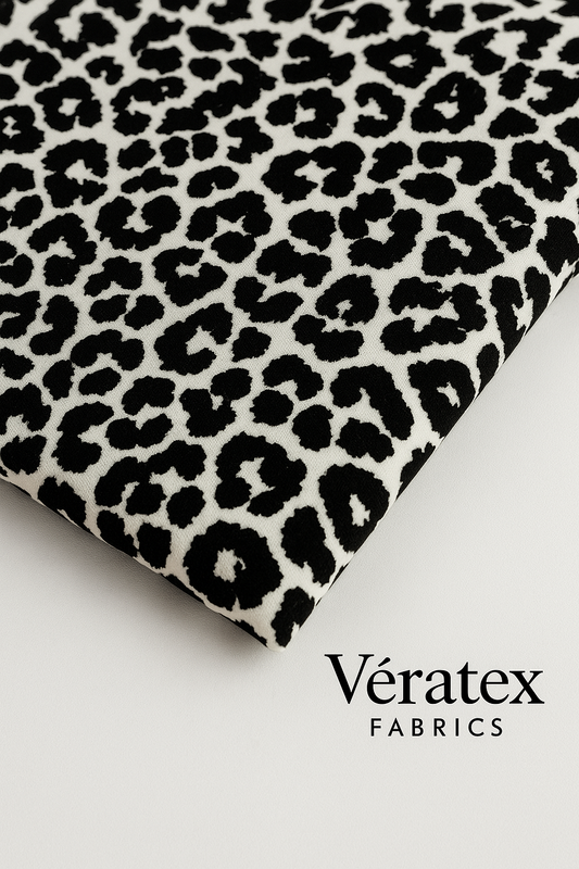 Leopard Print French Terry – Sold by the Metre - Vératex Fabrics