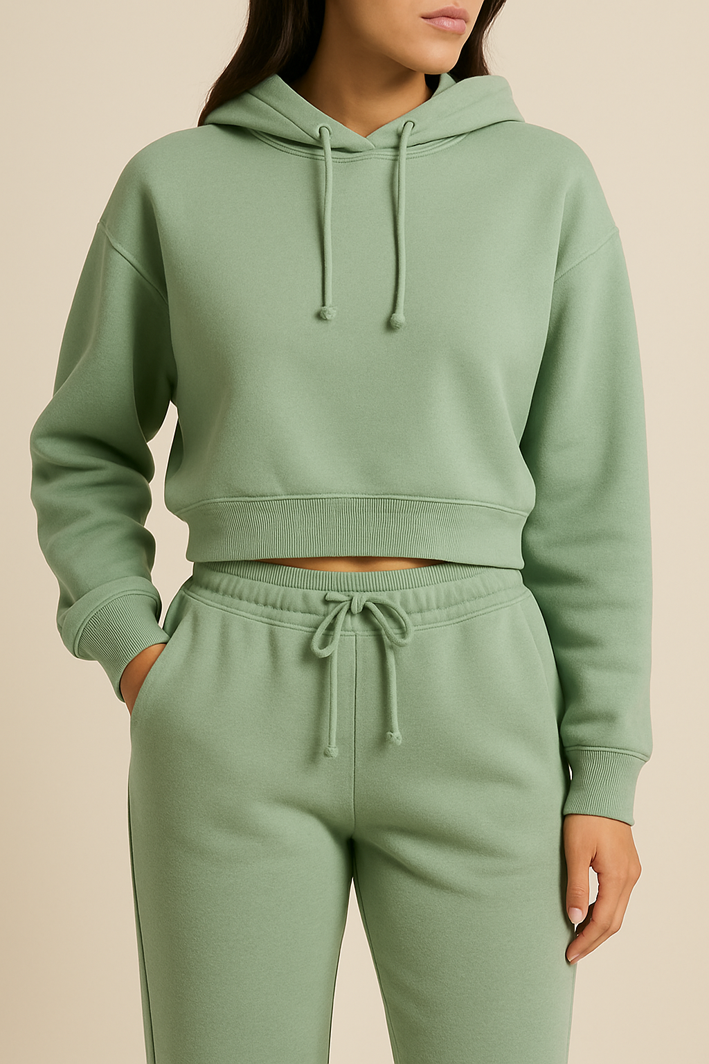 Sage Sweatshirt Fleece Fabric – Sold by the Metre