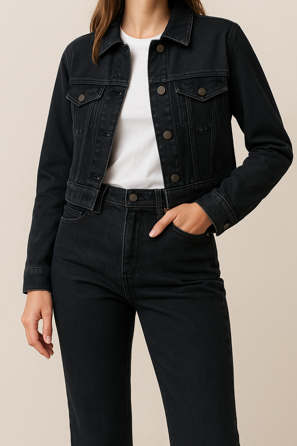 Black Stretch Denim Fabric – Sold by the Metre