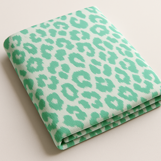 Mint Leopard Print Viscose Jersey – Sold by the Metre - Vératex Fabrics