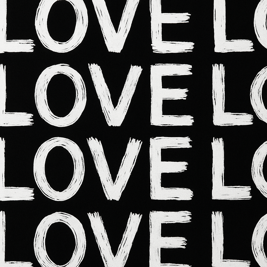 LOVE Print Viscose Jersey – Sold by the Metre - Vératex Fabrics