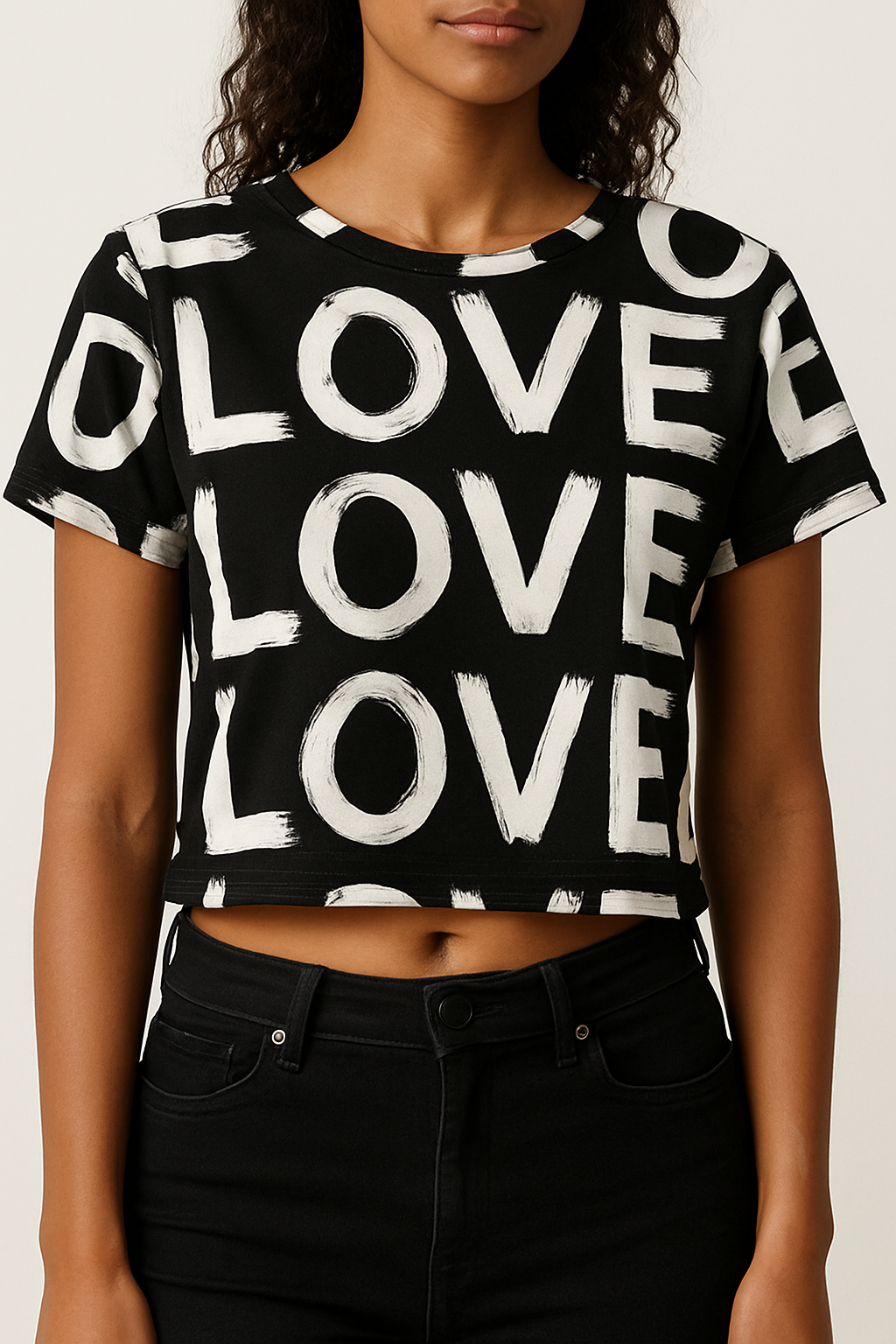 LOVE Print Viscose Jersey – Sold by the Metre - Vératex Fabrics