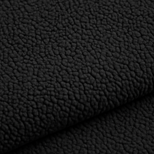 Black Sherpa Fleece Fabric – Sold by the Metre - Vératex Fabrics