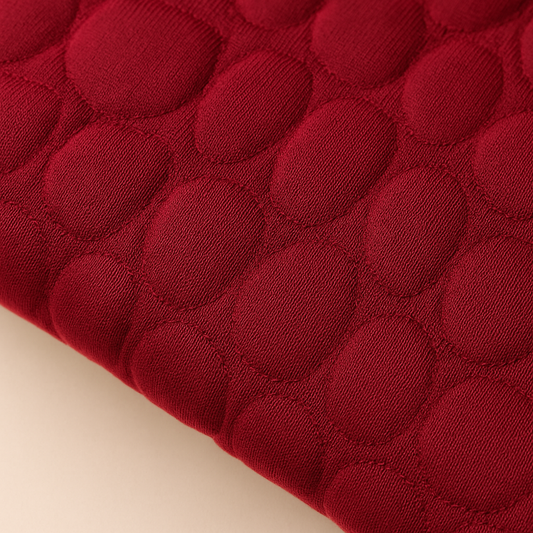 Burgundy Quilted Jacquard Fabric – Sold by the Metre - Vératex Fabrics