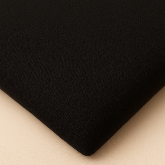 Black Brushed Fleece Fabric – 100% Cotton – Sold by the Metre - Vératex Fabrics