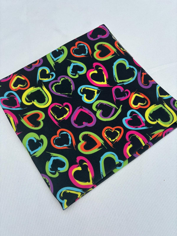 Neon Hearts ITY Fabric – Sold by the Metre - Vératex Fabrics