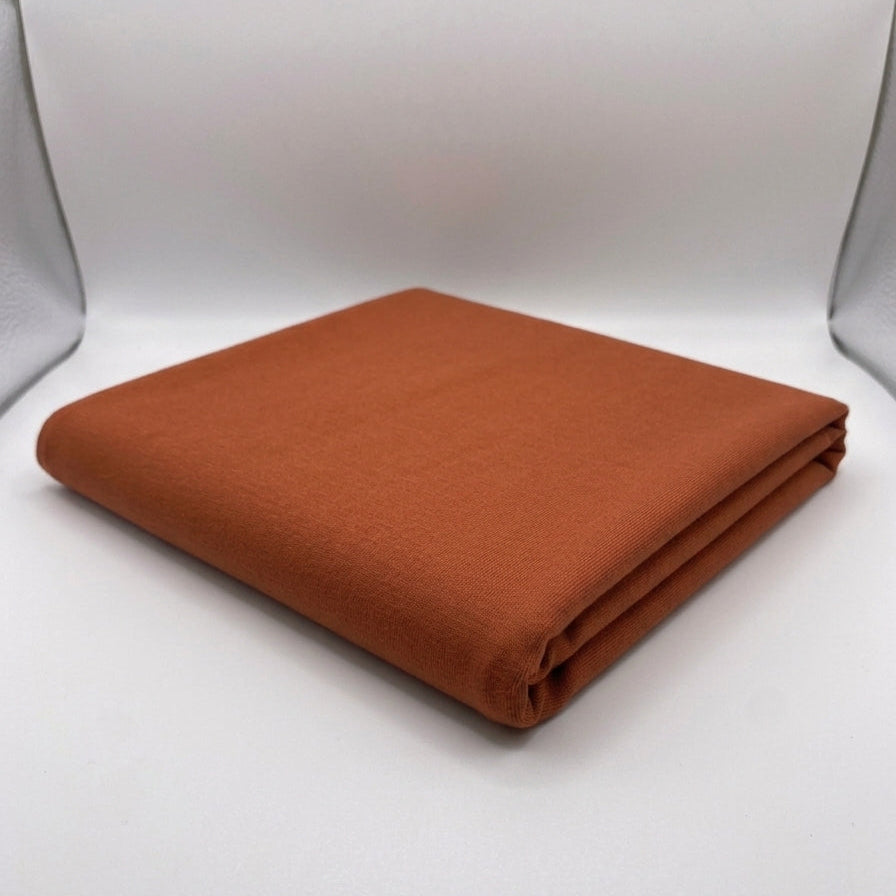 Rust Cotton Jersey Lycra Fabric
