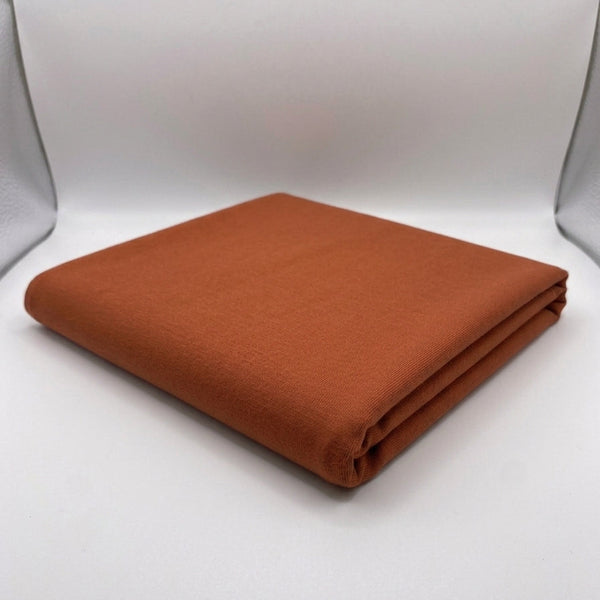 Rust Cotton Jersey Lycra Fabric