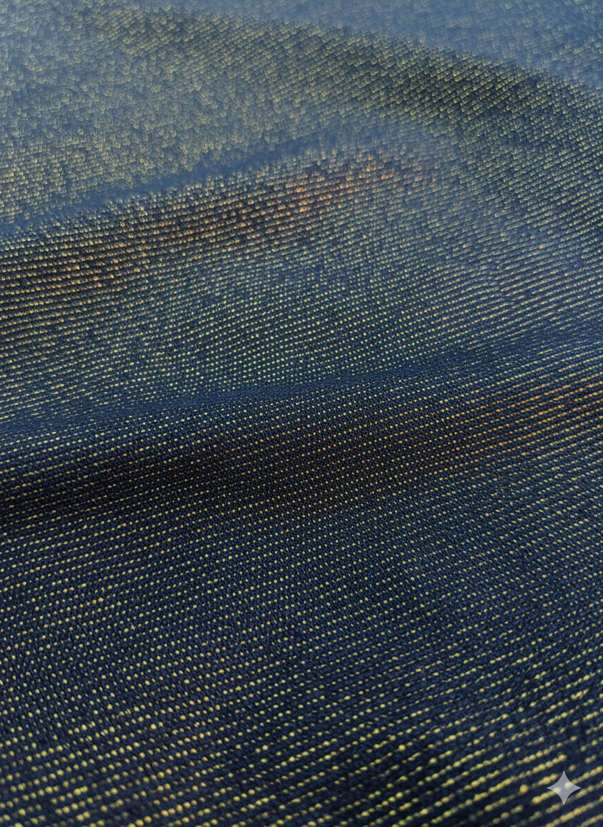 Blue Lurex Denim Fabric (Non-Stretch) – Sold by the Metre - Vératex Fabrics