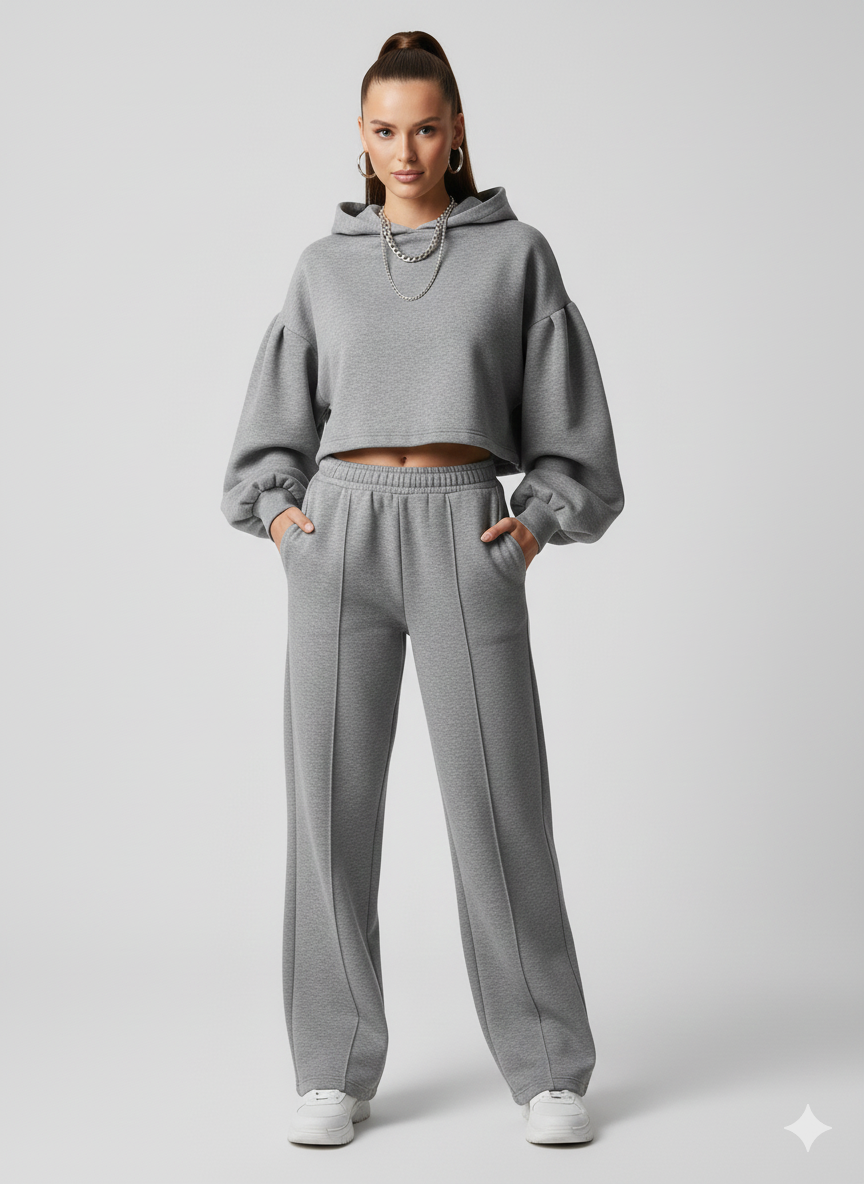 Grey Marl Sweatshirt Fleece Fabric – Sold by the Metre - Vératex Fabrics