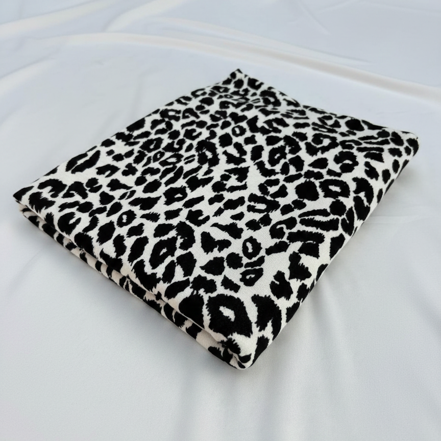 Leopard Print French Terry – Sold by the Metre - Vératex Fabrics