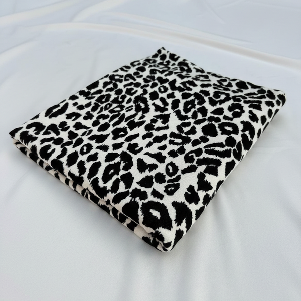 Leopard Print French Terry – Sold by the Metre - Vératex Fabrics