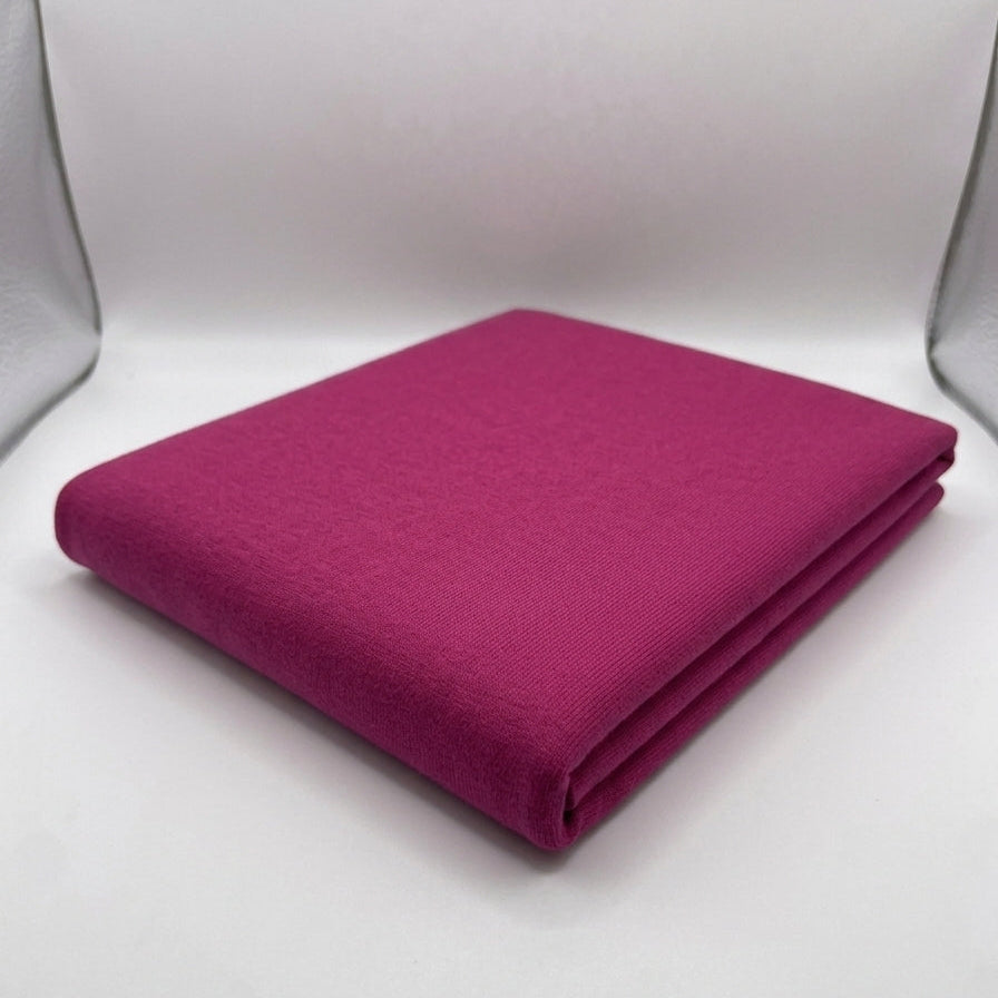 Magenta Cotton Interlock Jersey Fabric – 100% Cotton Double Knit