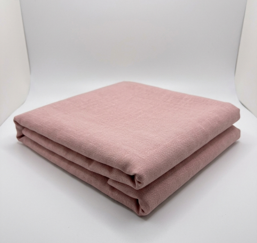 Blush Pink Poly-Linen Blend Fabric - Vératex Fabrics