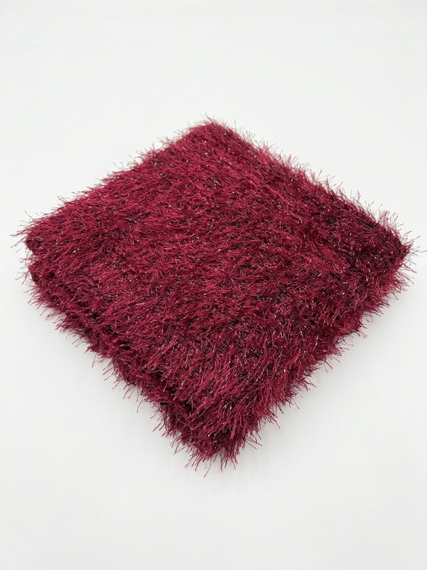 Raspberry Sparkle Eyelash Knit Fabric