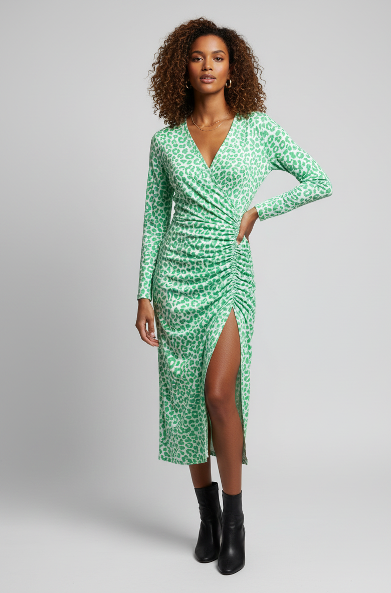 Mint Leopard Print Viscose Jersey – Sold by the Metre - Vératex Fabrics