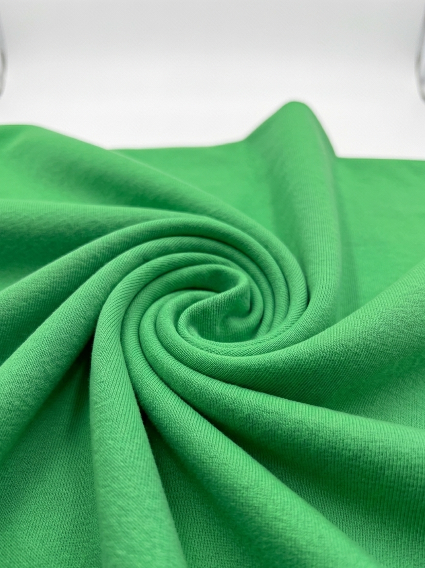 Kelly Green Cotton Interlock Jersey Fabric – 100% Cotton Double Knit - Vératex Fabrics