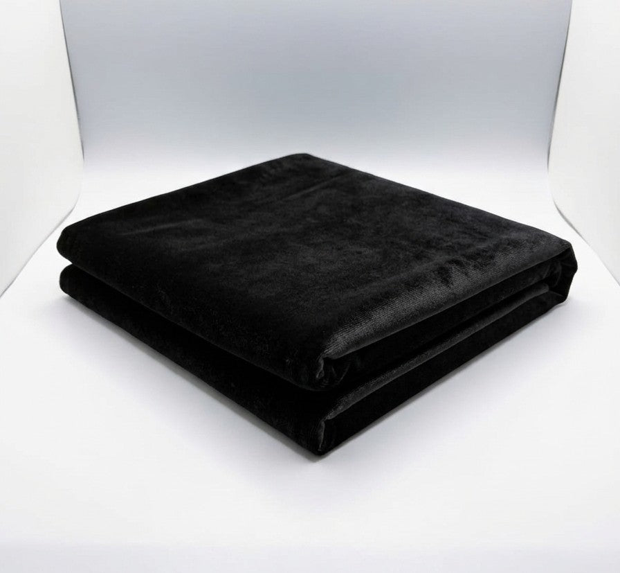 Black Stretch Velvet Fabric
