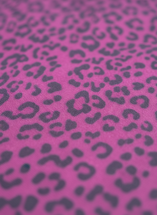 Plum Leopard Loopback Sweatshirt Fabric – Sold by the Metre - Vératex Fabrics