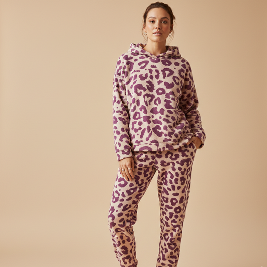 Purple Leopard Anti-Pill Polar Fleece Fabric – Sold by the Metre