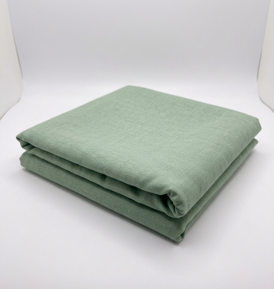 Sage Green Poly-Linen Blend Fabric - Vératex Fabrics