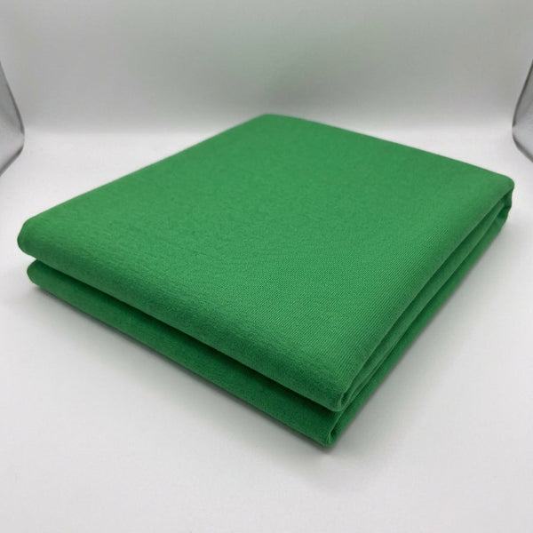 Kelly Green Cotton Interlock Jersey Fabric – 100% Cotton Double Knit
