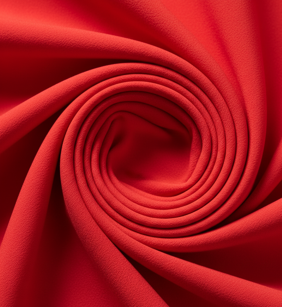 Red Scuba Crepe Fabric – Stretch Double Knit – Sold by the Metre - Vératex Fabrics