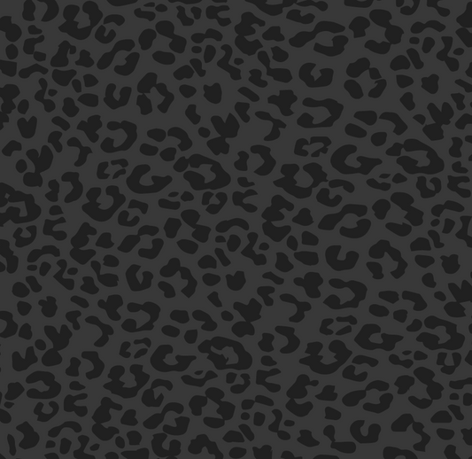 Black Tonal Leopard Loopback Sweatshirt Fabric – Sold by the Metre - Vératex Fabrics