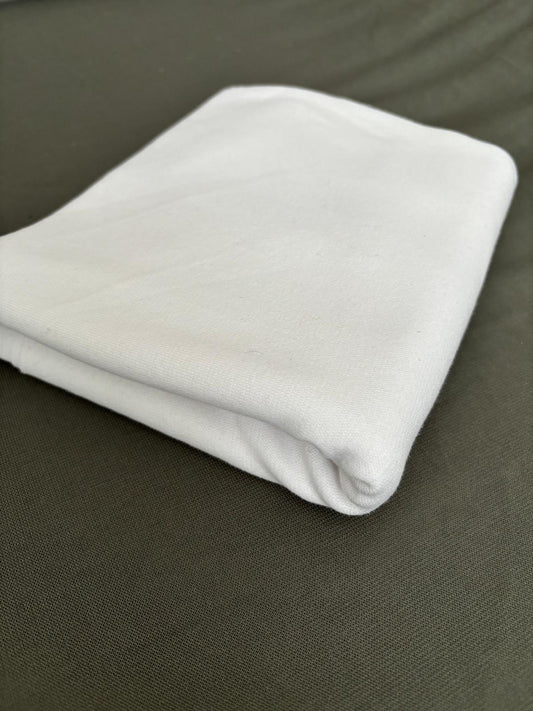 White Textured Cotton Jersey – Sold by the Metre - Vératex Fabrics