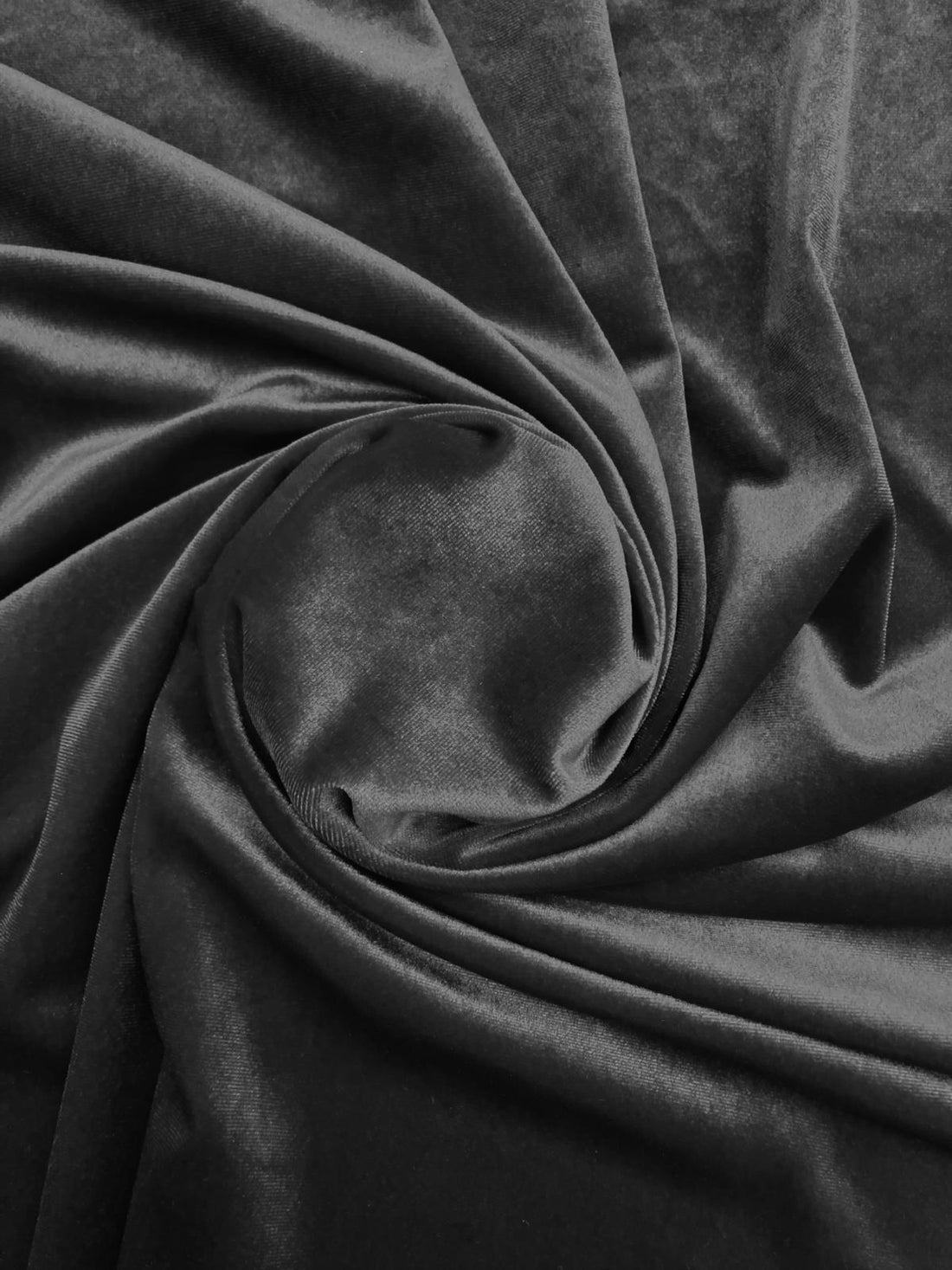 Black Stretch Velvet Fabric