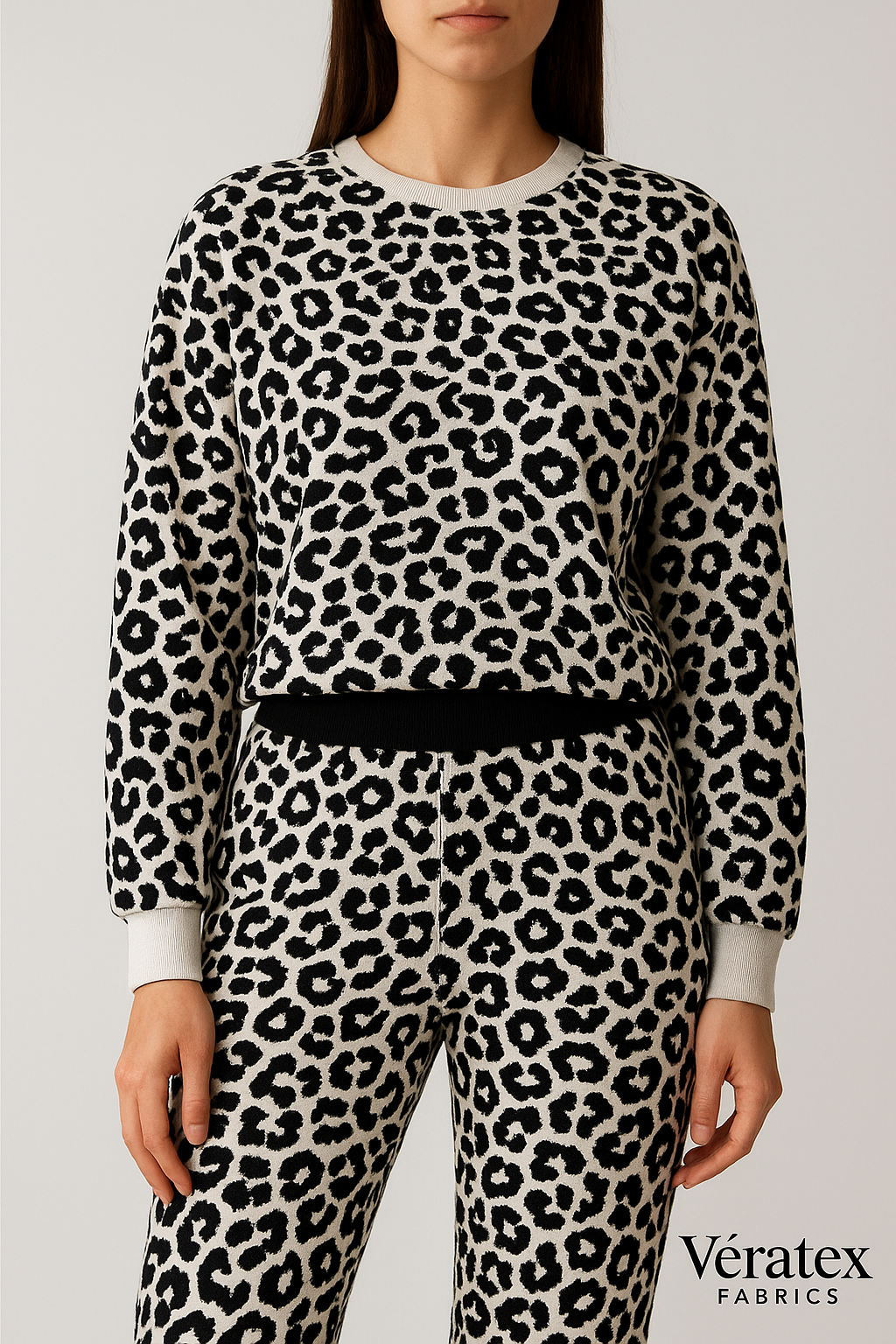 Leopard Print French Terry – Sold by the Metre - Vératex Fabrics