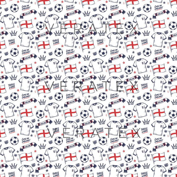 Come On England Football Seamless Pattern