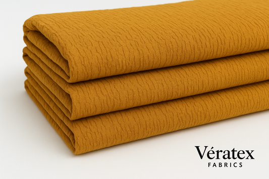 Mustard Tree Bark Textured Jacquard – Sold by the Metre - Vératex Fabrics