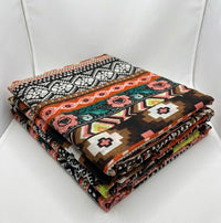 Multicolour Aztec Boho Print Chiffon Fabric - Vératex Fabrics
