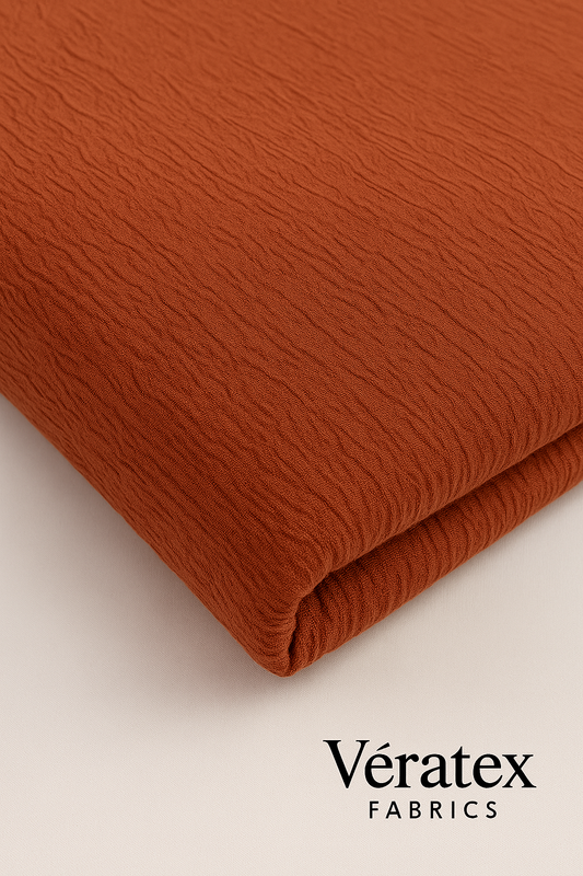 Rust Tree Bark Textured Jacquard – Sold by the Metre - Vératex Fabrics