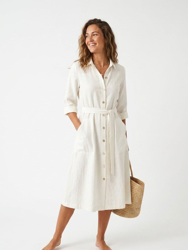 Ivory Cotton Linen Fabric – Sold by the Metre - Vératex Fabrics