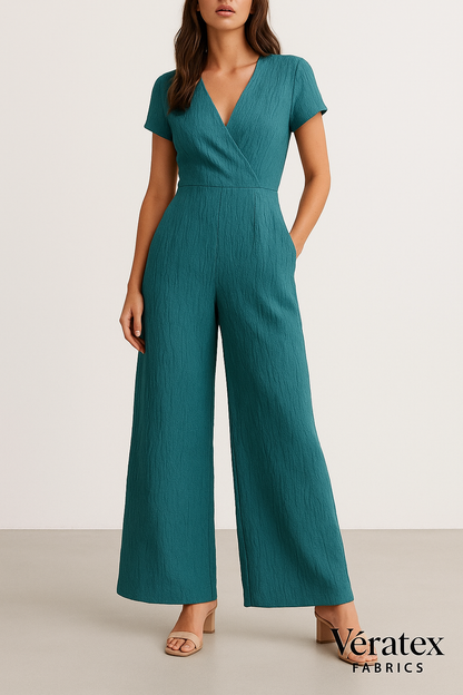 Teal Tree Bark Textured Jacquard – Sold by the Metre - Vératex Fabrics