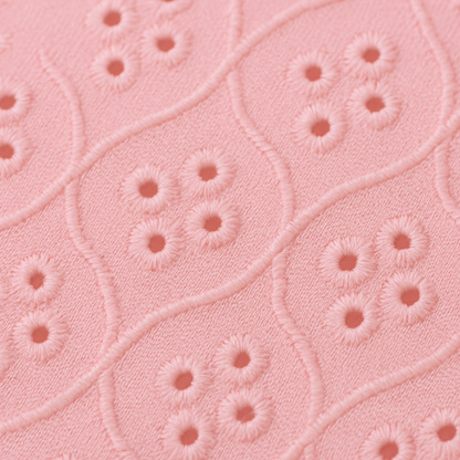 Baby Pink Broderie Anglaise Fabric – Sold by the metre - Vératex Fabrics