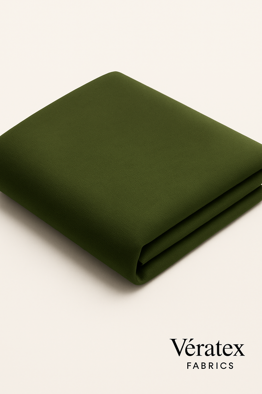Olive Green Bengaline Fabric – Sold by the Metre - Vératex Fabrics