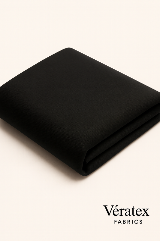 Black Bengaline Fabric – Sold by the Metre - Vératex Fabrics