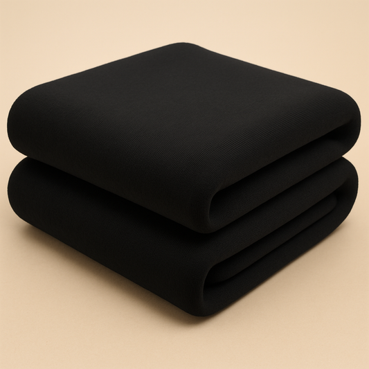 Black Sweatshirt Fleece Fabric – Sold by the Metre
