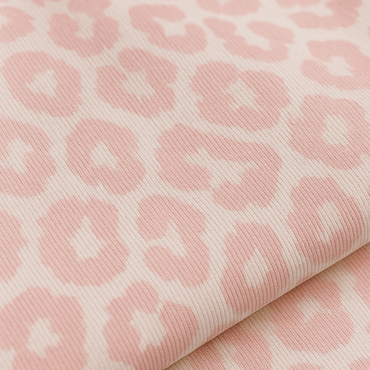 Pink Leopard Print Viscose Jersey – Sold by the Metre - Vératex Fabrics