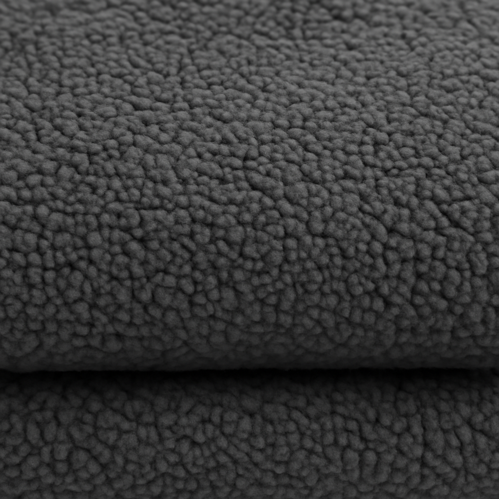 Charcoal Grey Sherpa Fleece Fabric – Sold by the Metre - Vératex Fabrics